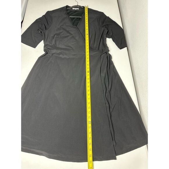 Cintas JERSEY WRAP DRESS Black Size 1X Lined Vneck - Picture 9 of 16